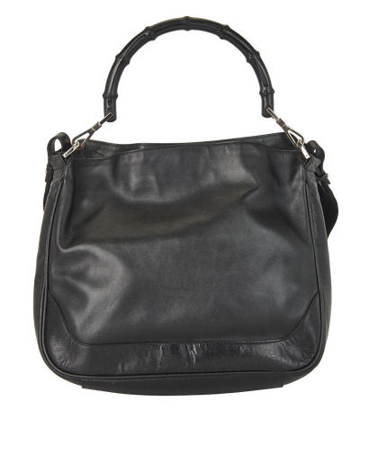 Bamboo 2-Way Tote, &pound;390, Handbags, Black, Leather, Front view